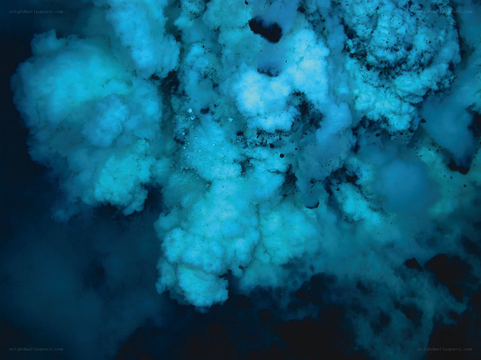 Underwater volcanic eruption