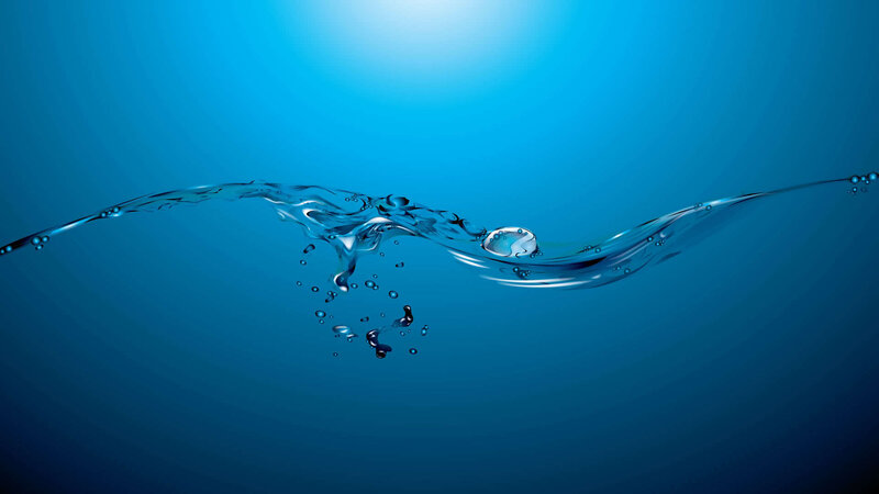 Underwater water splash