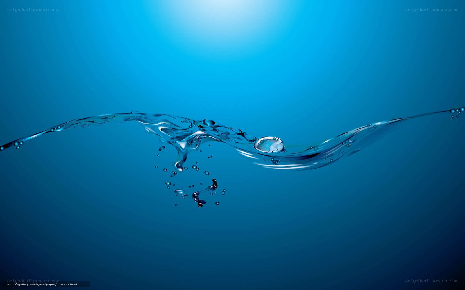 Underwater water splash