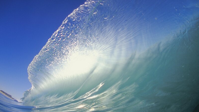 Underwater Wave Tunnel — Blue, Dramatic, Afternoon, Photograph, Ocean