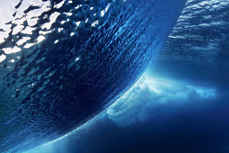 Underwater Wave Tunnel — Blue, Dramatic