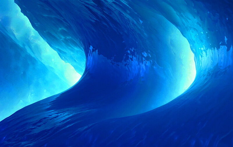 Underwater Wave Tunnel — Blue, Serene