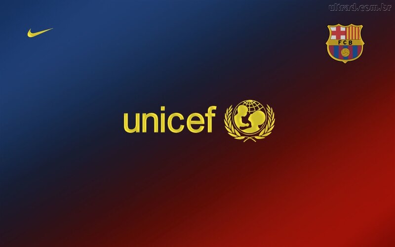UNICEF and FC Barcelona logos