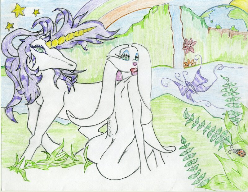 Unicorn and Rabbit Character