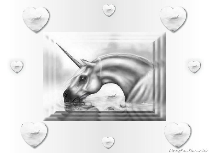 Unicorn Drinking Water