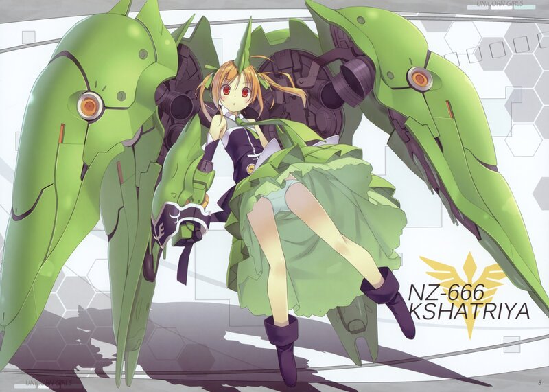 Unicorn Girl with Green Mech