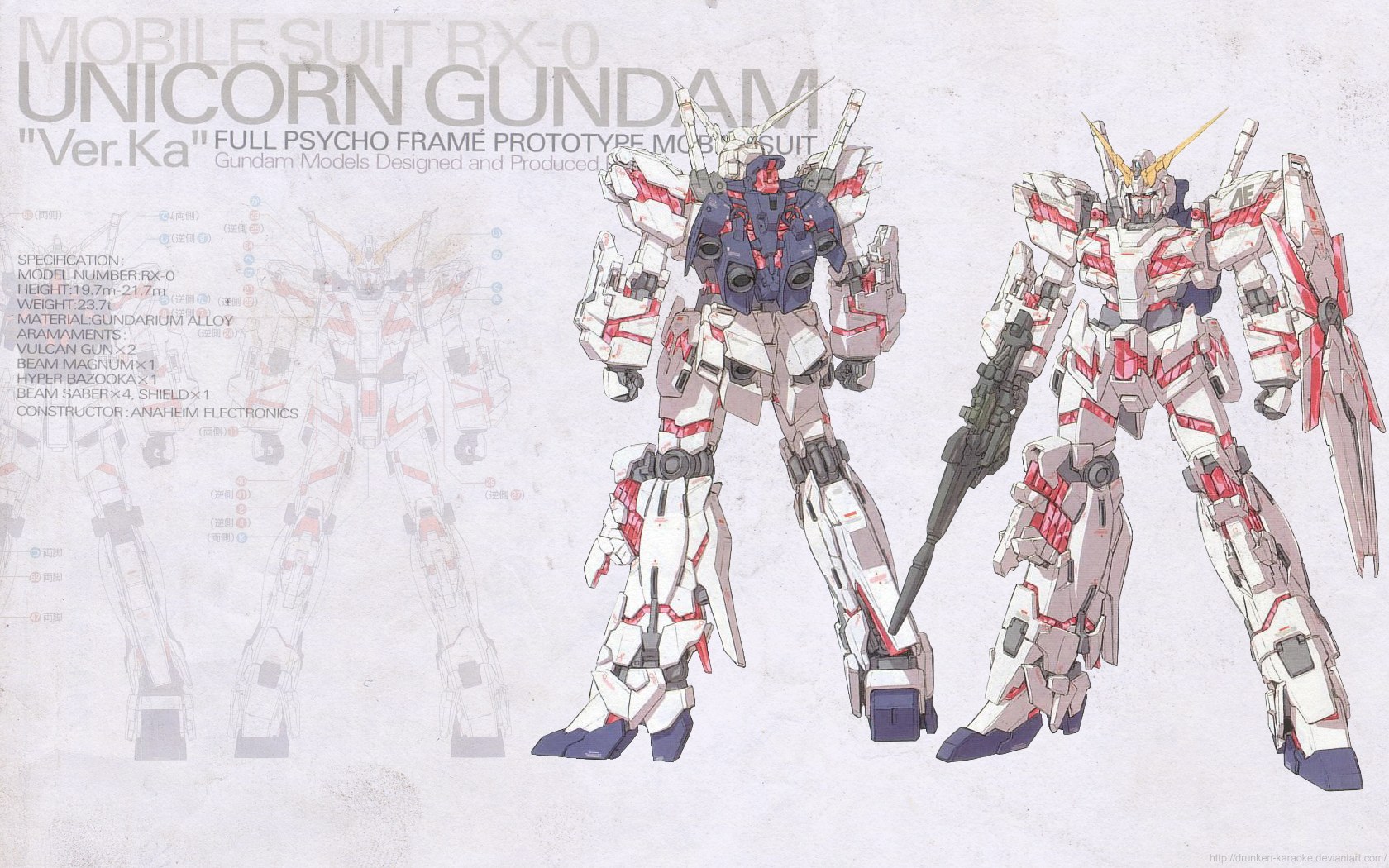 Unicorn Gundam Ver.Ka design