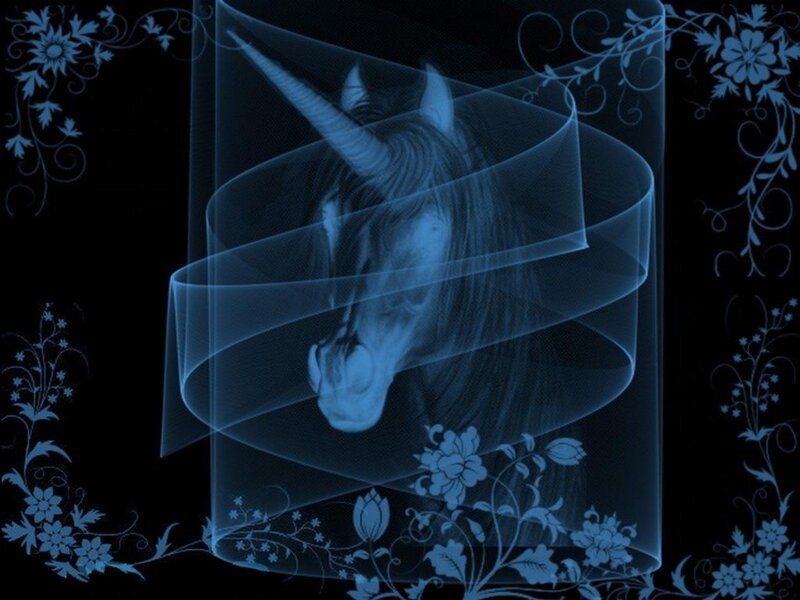Unicorn Head in Glass