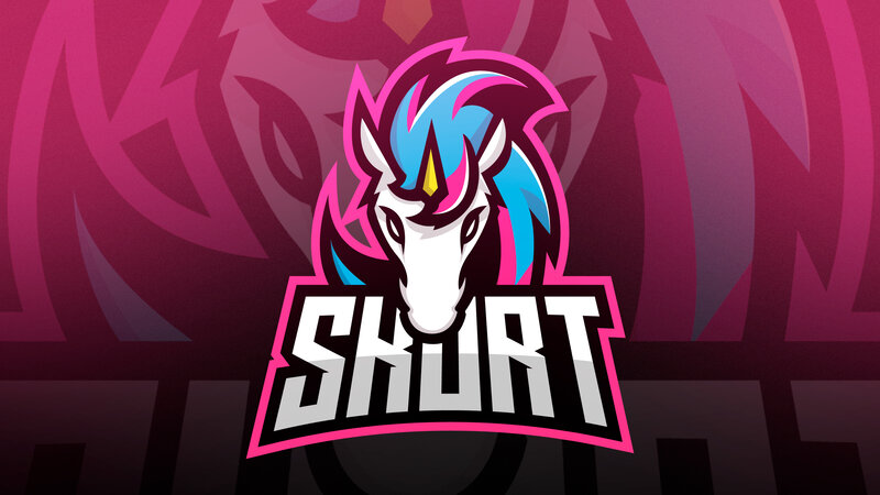 Unicorn Head Logo — Pink