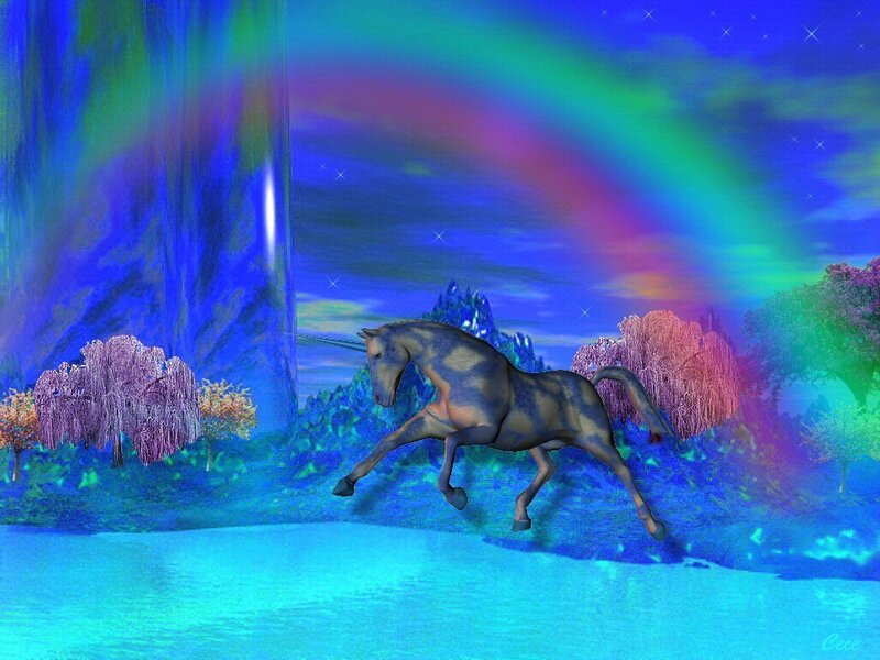 Unicorn Horse Running