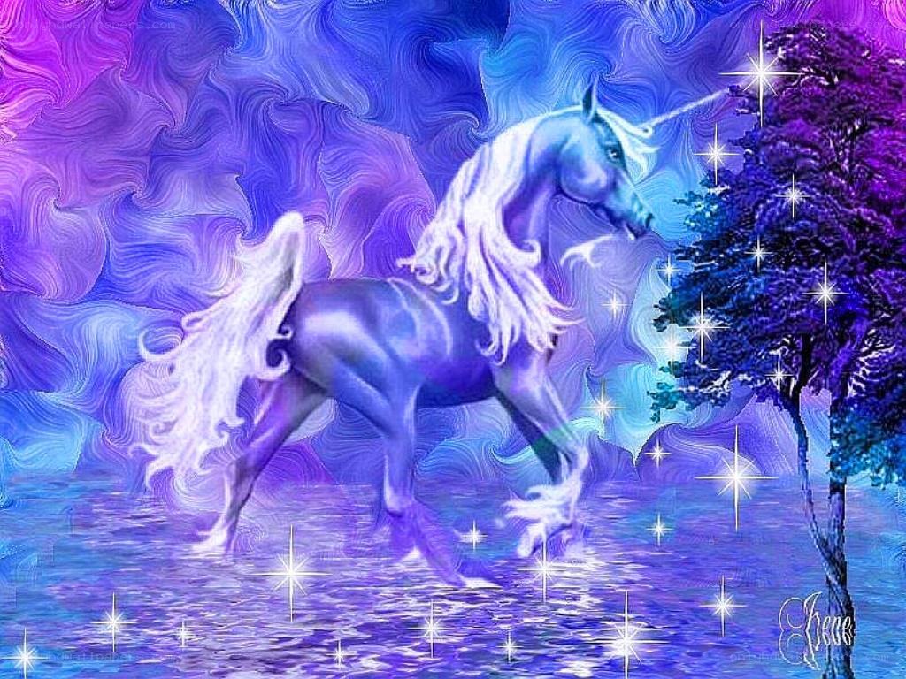 Unicorn in a magical landscape