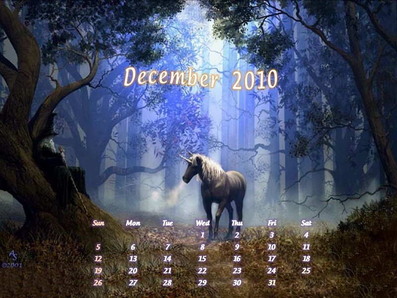 Unicorn in Forest