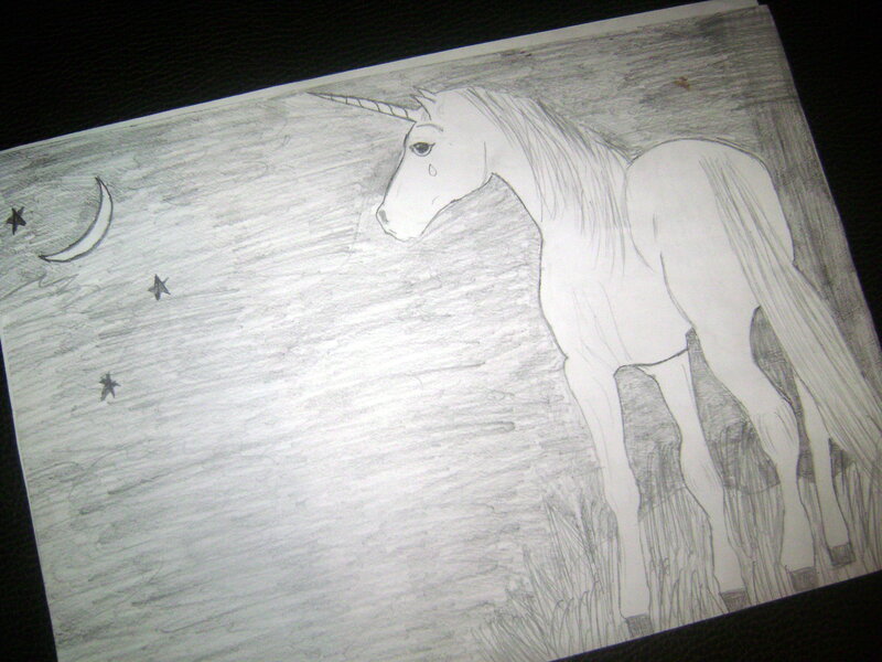 Unicorn in Moonlight — Black