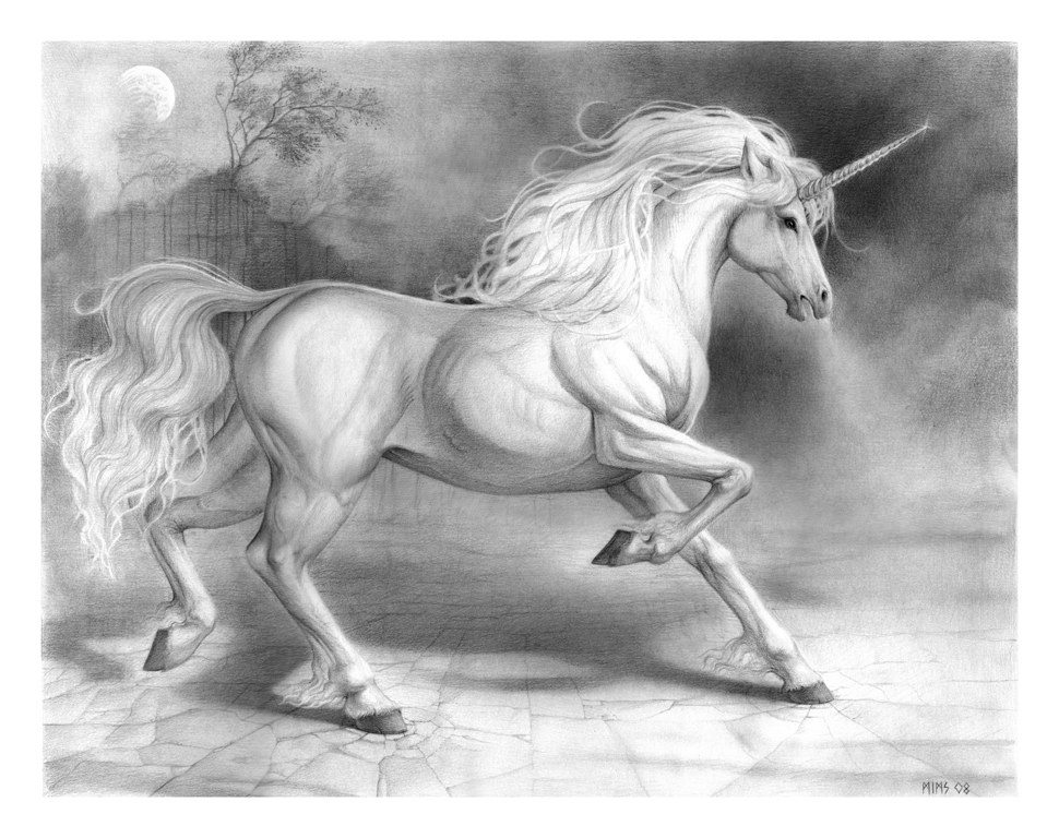 Unicorn in Moonlight