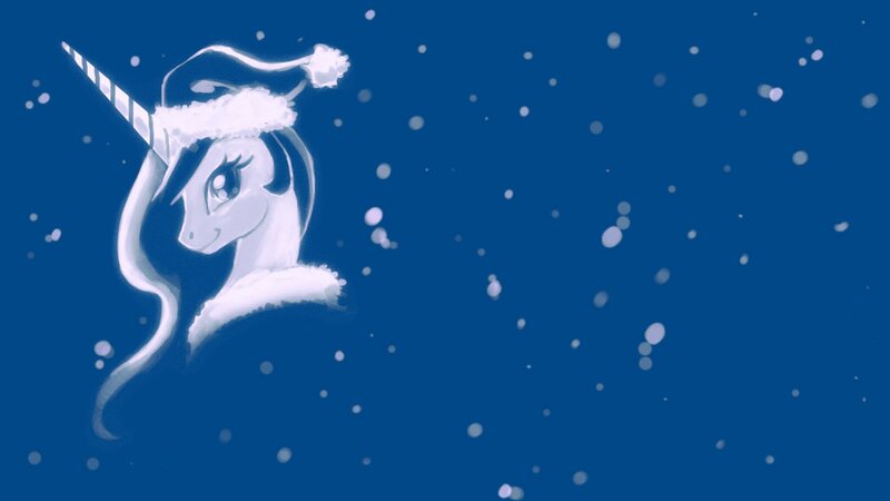 unicorn in santa hat