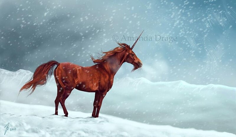 Unicorn in Snow