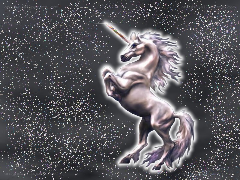 Unicorn in starry sky
