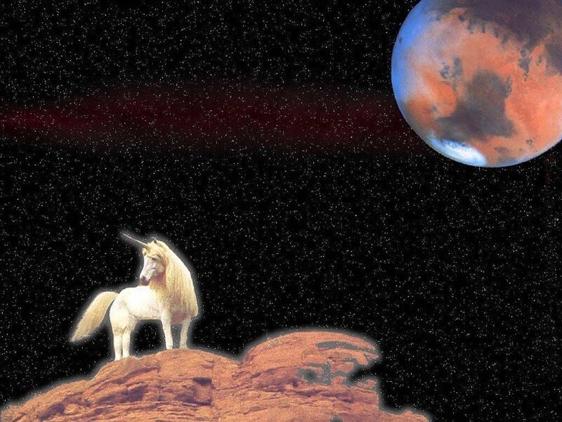 Unicorn on a red planet