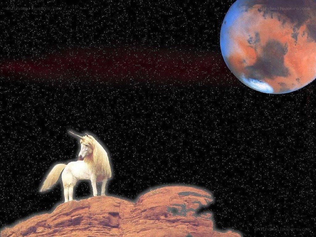 Unicorn on a red planet
