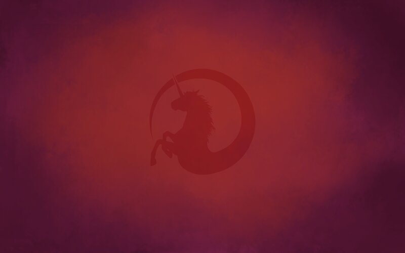 Unicorn Silhouette — Red
