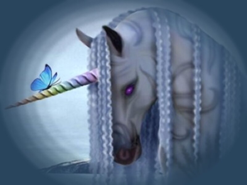 Unicorn with butterfly