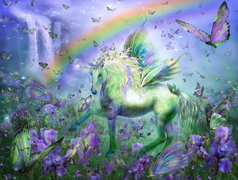 Unicorn with Butterfly Wings