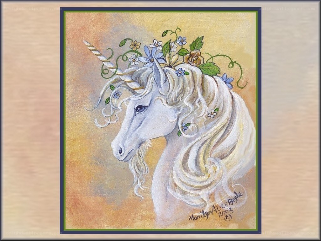 Unicorn with floral crown