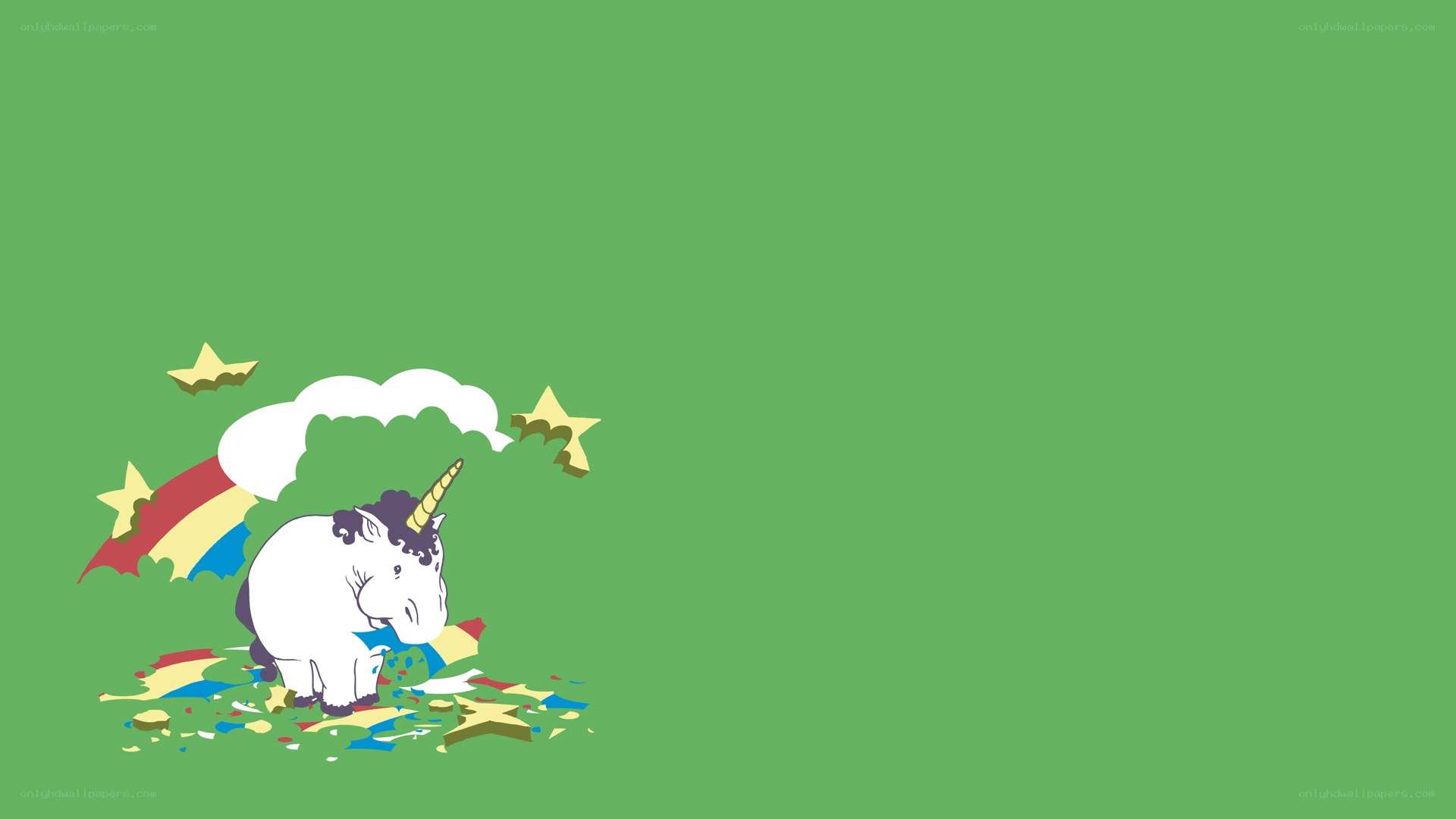 unicorn with rainbow stars