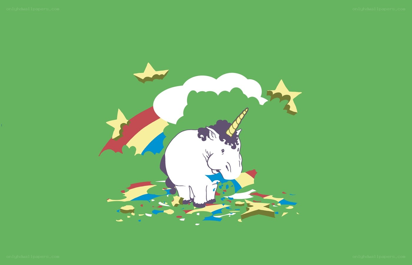 unicorn with rainbow stars