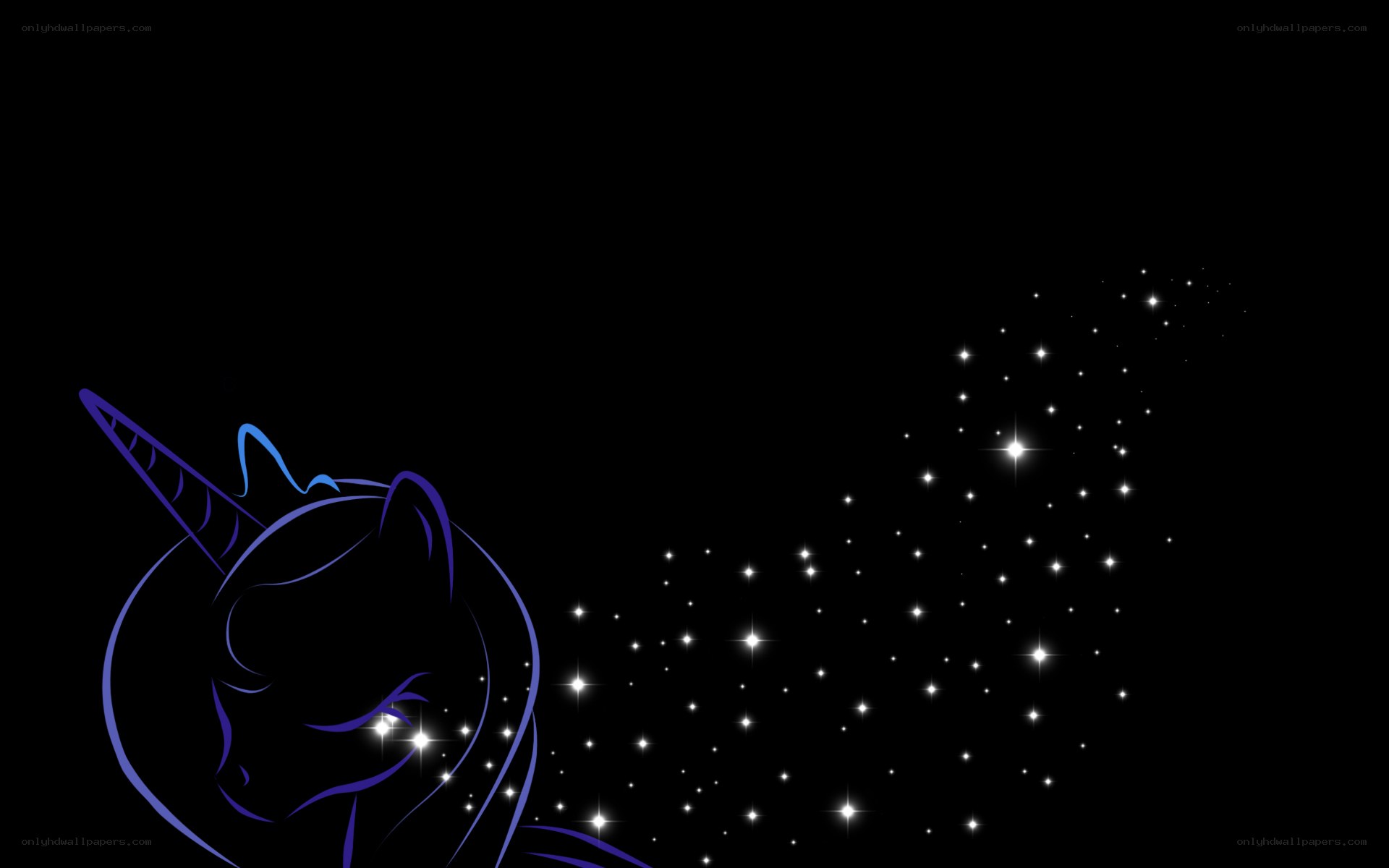 unicorn with stars
