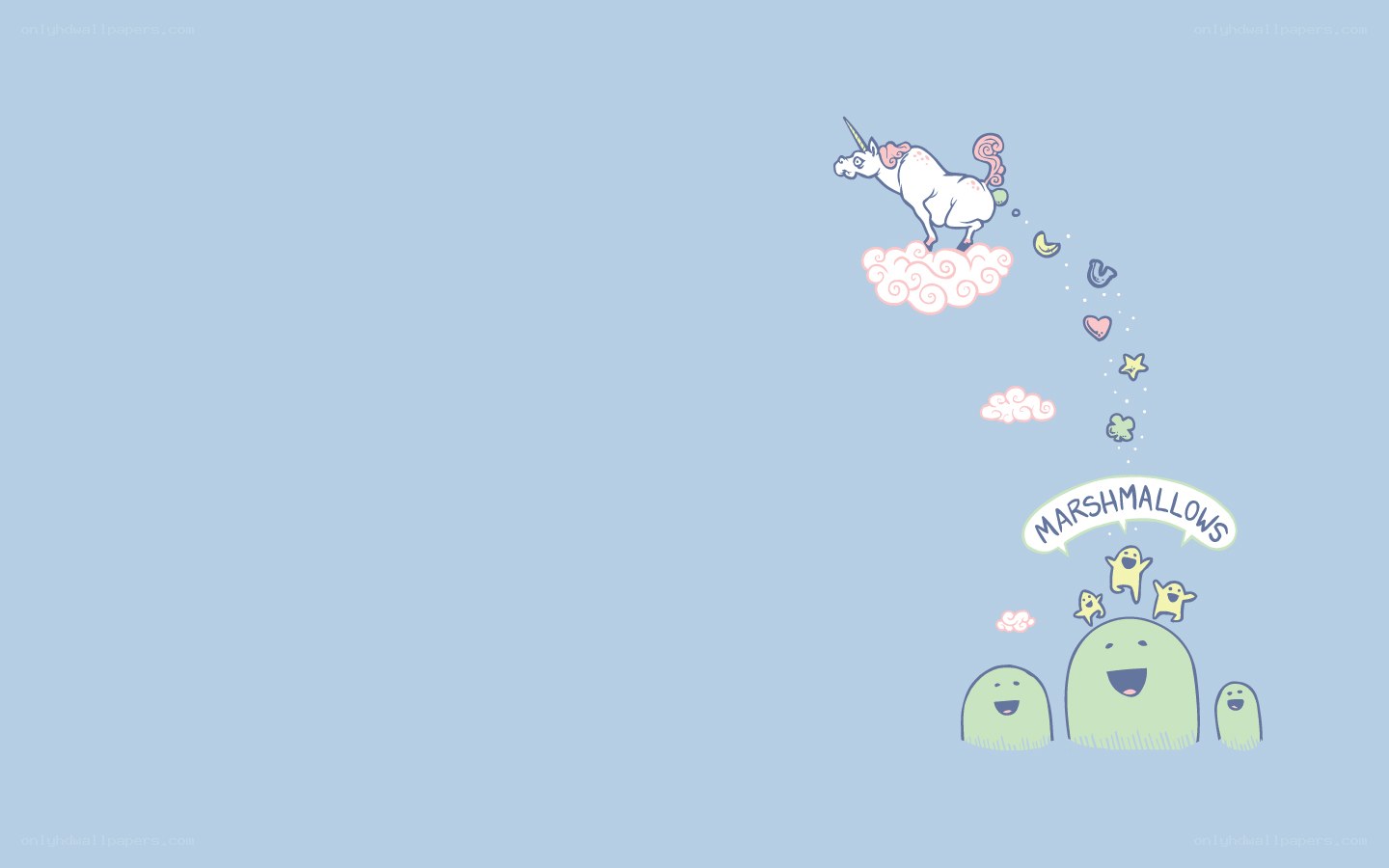 unicorns and marshmallows