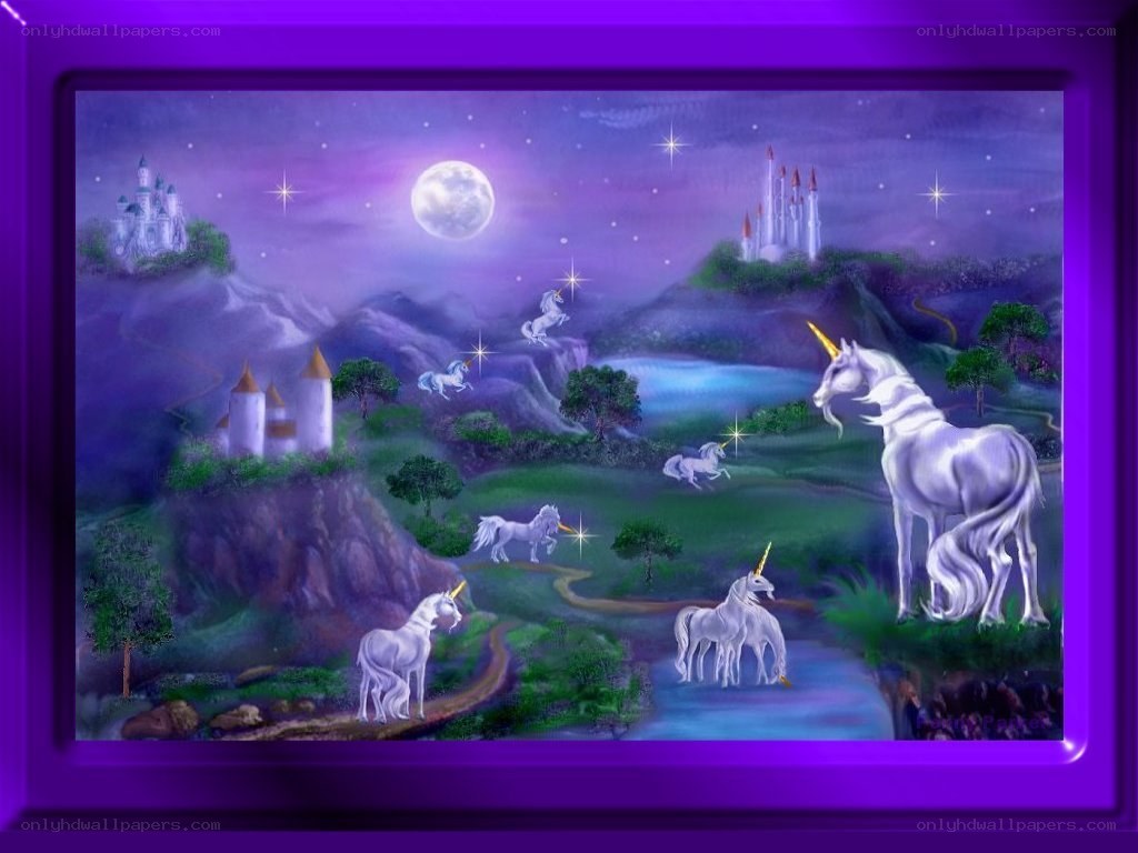 Unicorns in a magical kingdom