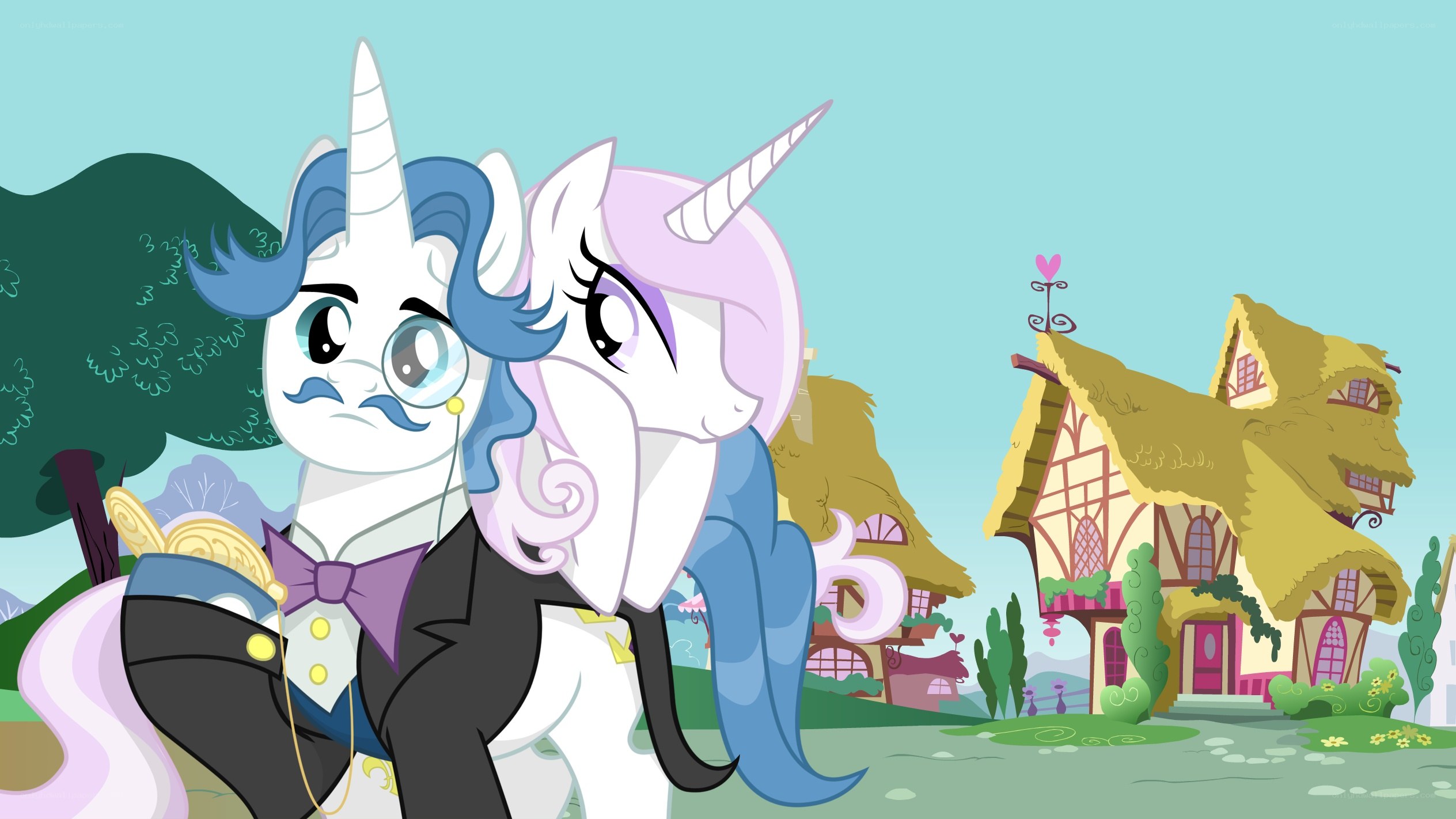 Unicorns in a village