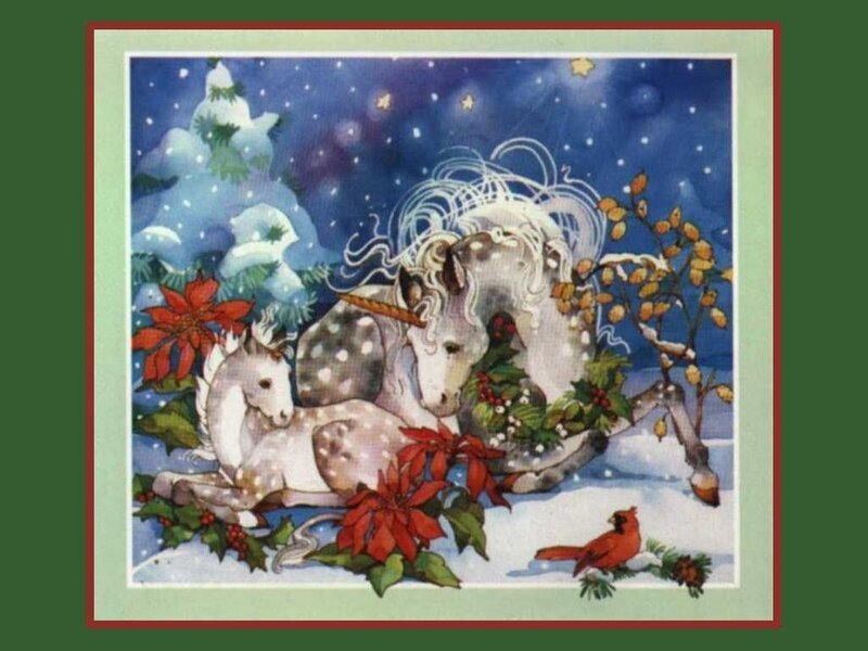 Unicorns in Snow