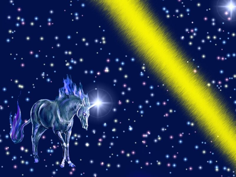 Unicorns in Space — Blue