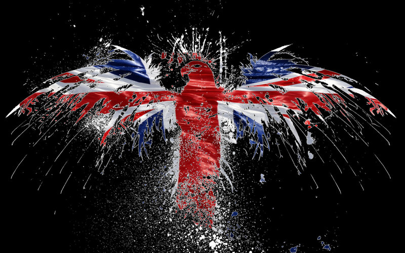 Union Jack eagle splatter