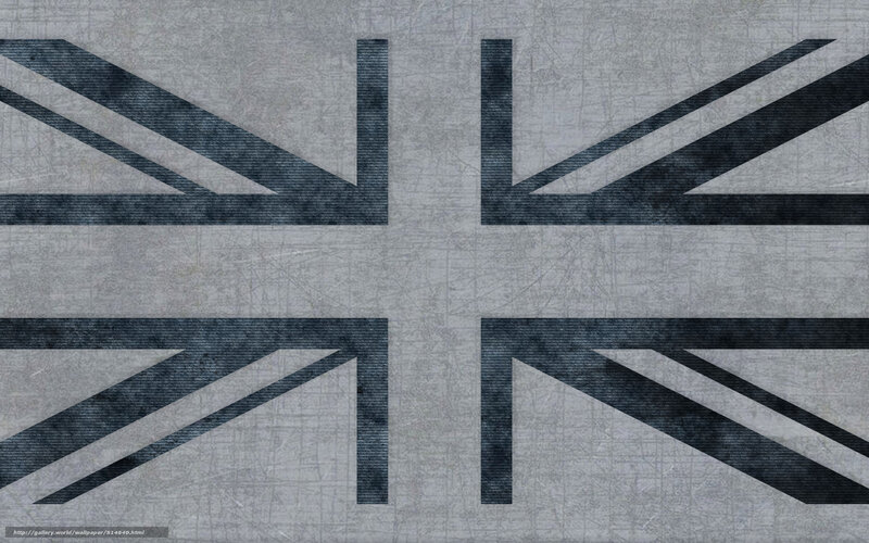Union Jack Flag — Gray, Neutral