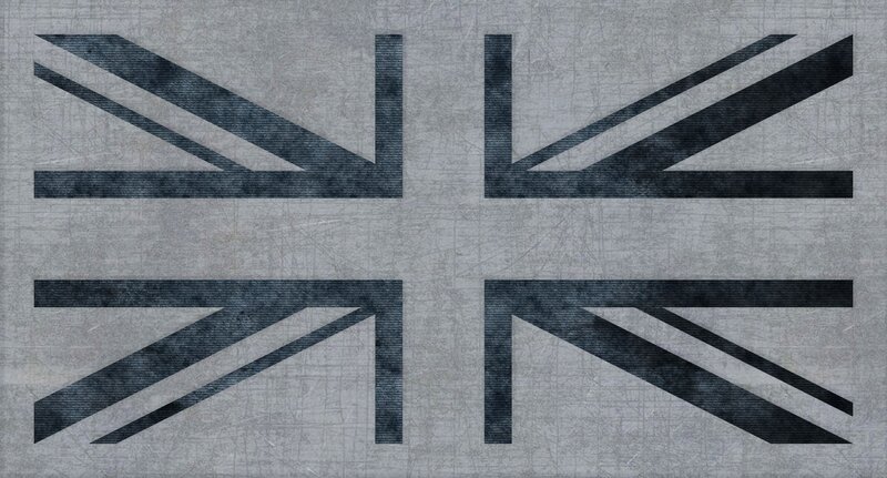 Union Jack Flag — Gray