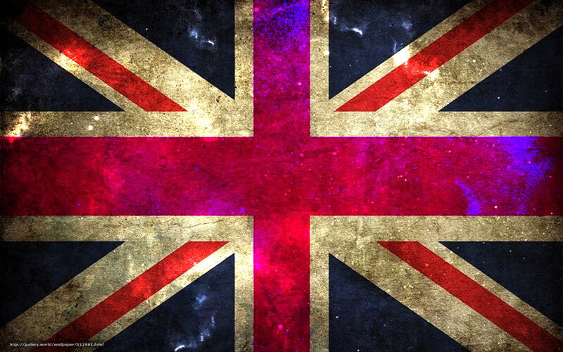 Union Jack Flag — Red, Dramatic, Digital Art