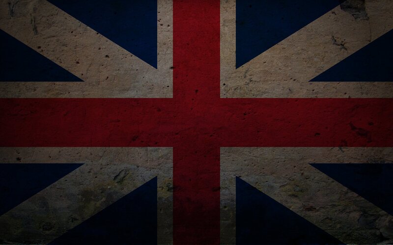 Union Jack Flag — Red, Dramatic