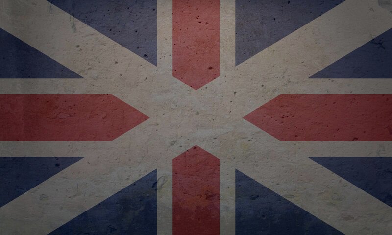 Union Jack Flag — Red, Gritty, Illustration