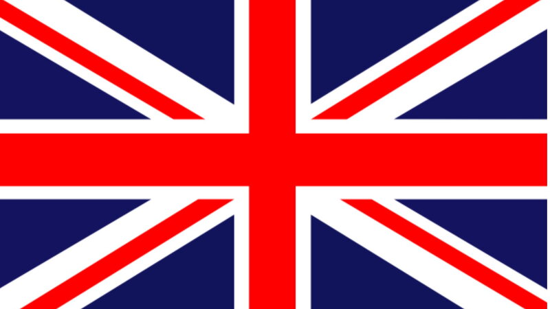 Union Jack Flag — Red, Neutral, Vector Art