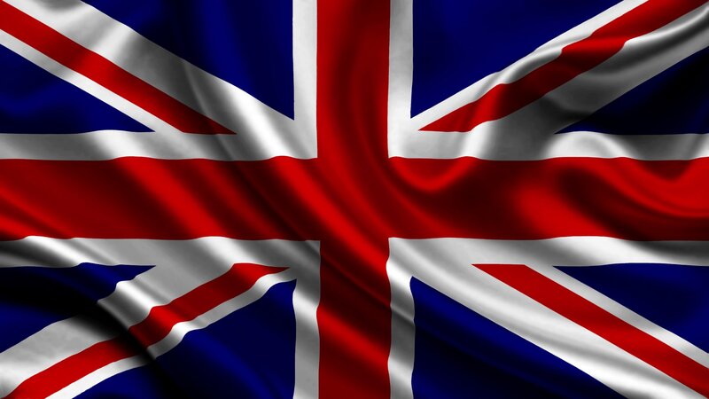 Union Jack flag waving
