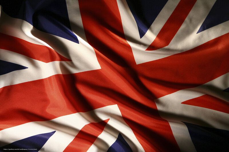 Union Jack flag waving