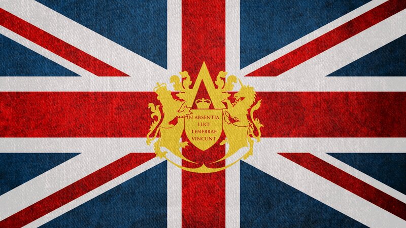 Union Jack Flag with Crest