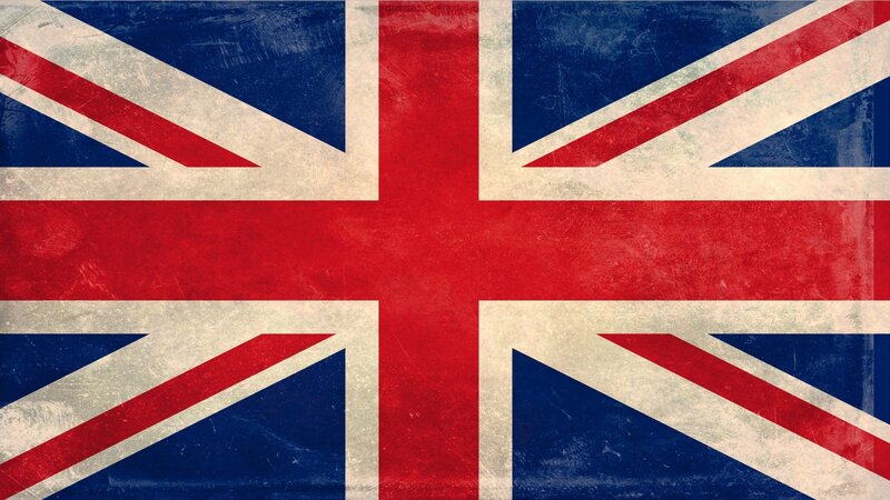 Union Jack flag with distressed texture