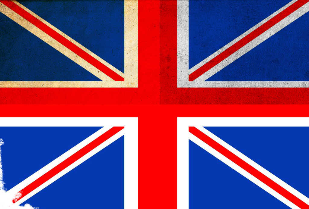 Union Jack flag with distressed texture