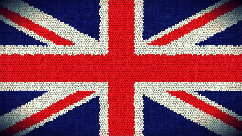 Union Jack mosaic art