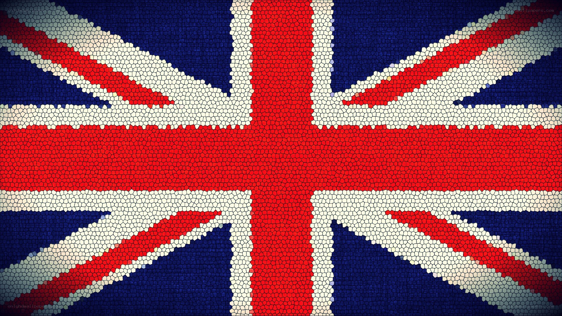Union Jack mosaic art