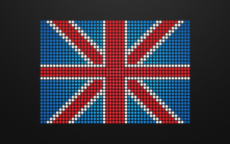 Union Jack on LED display